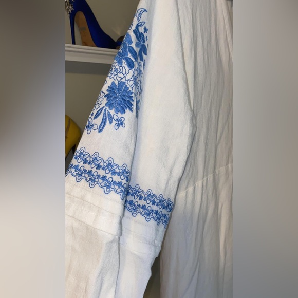 FRNCH Bohemian Embroidered Dress - White - Picture 10 of 15
